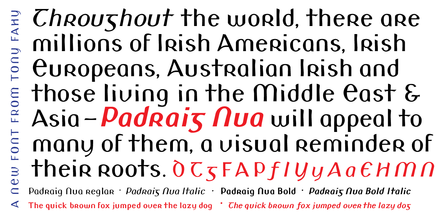 Padraig Nua Bold Font preview